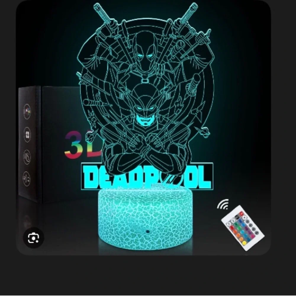 Deadpool 3D LED Night Light with Remote
